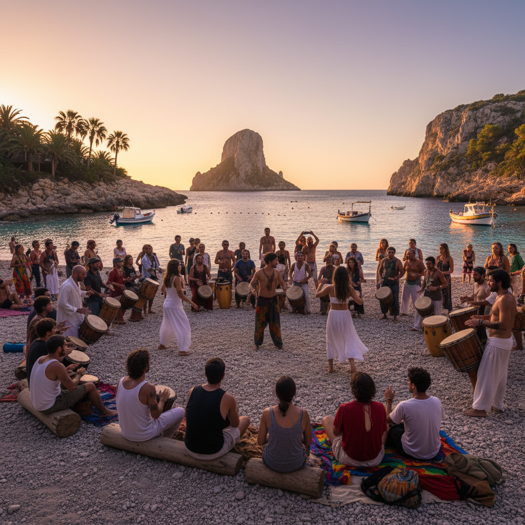Benirràs Beach Sunday Drum Circle